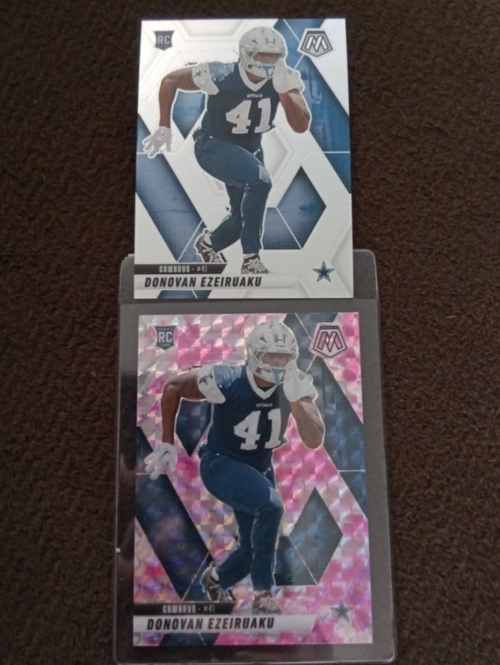 Panini Donovan Ezeiruaku Rookie Cards - Blue, White & Pink Holo